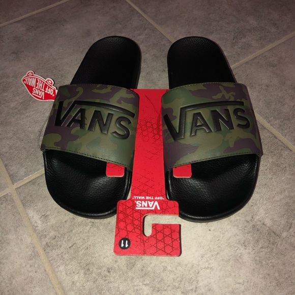 Vans Shoes New Mens Vans Camo Slides Slideon Blackgreen Poshmark